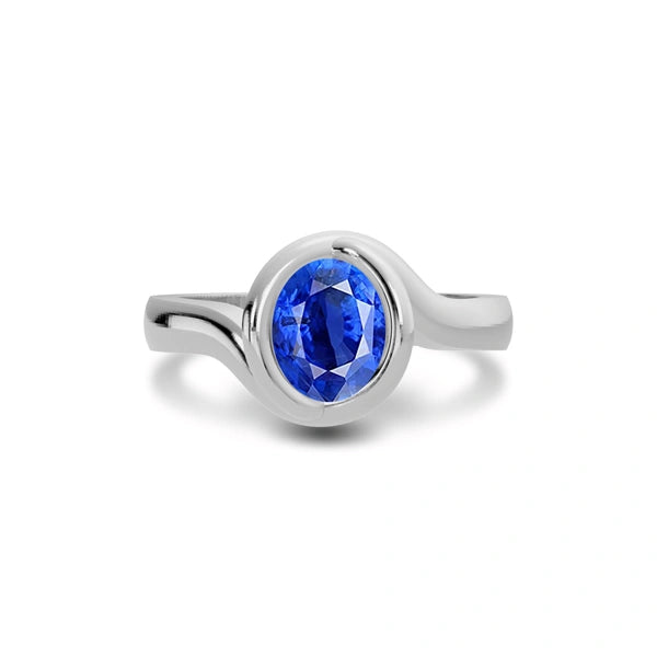 Blue Sapphire Sterling Silver Ring R22