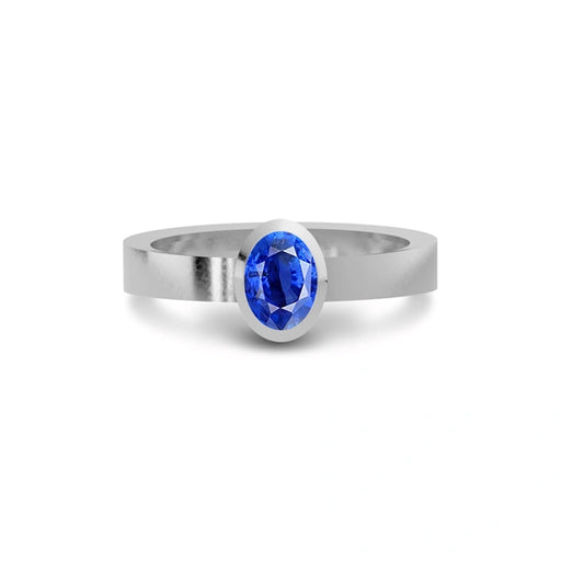 Blue Sapphire Sterling Silver Ring R23