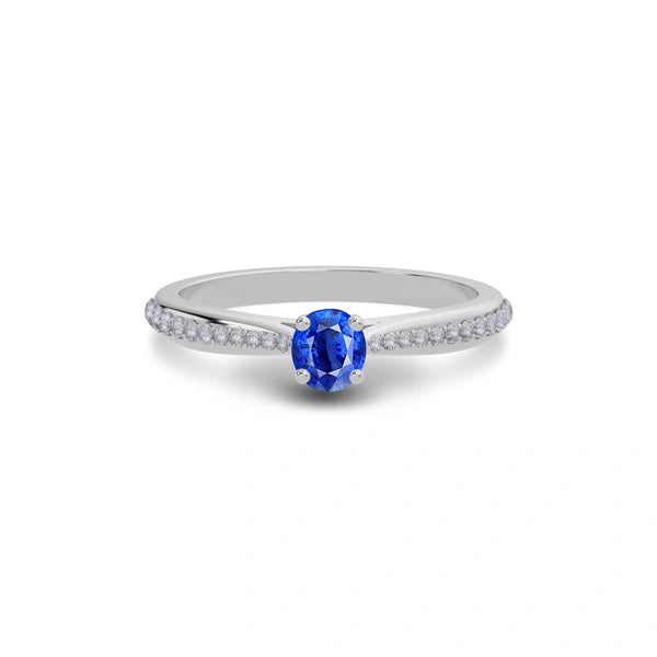 Blue Sapphire Sterling Silver Ring R25