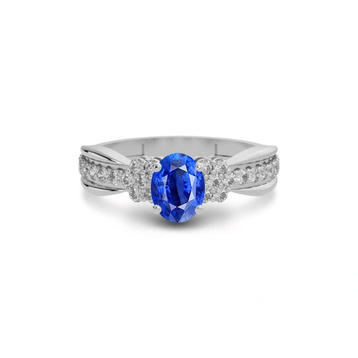 Blue Sapphire Sterling Silver Ring R31