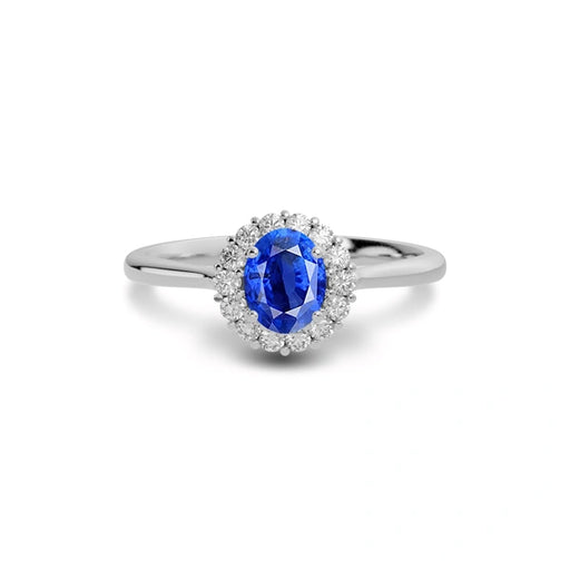 Blue Sapphire Sterling Silver Ring R35