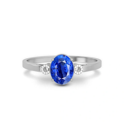 Blue Sapphire Sterling Silver Ring R38