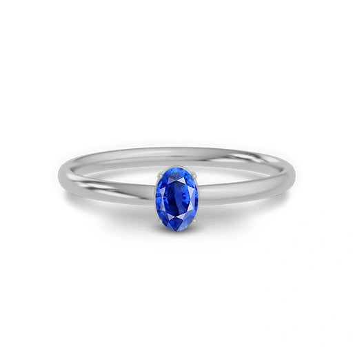 Blue Sapphire Sterling Silver Ring R39