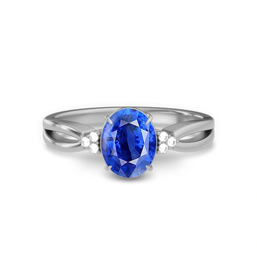 Blue Sapphire Sterling Silver Ring R46