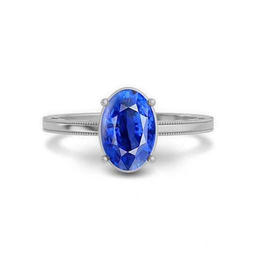 Blue Sapphire Sterling Silver Ring R48