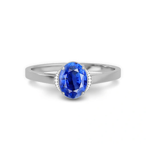 Blue Sapphire Sterling Silver Ring R54