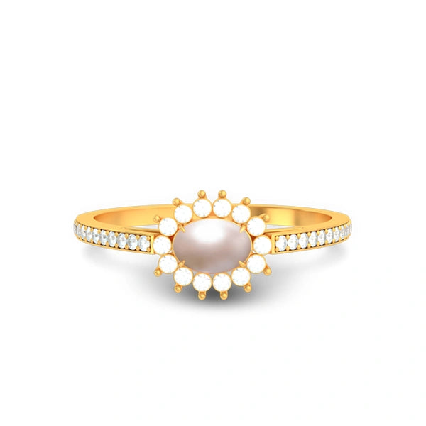 Pearl Gold Ring R55