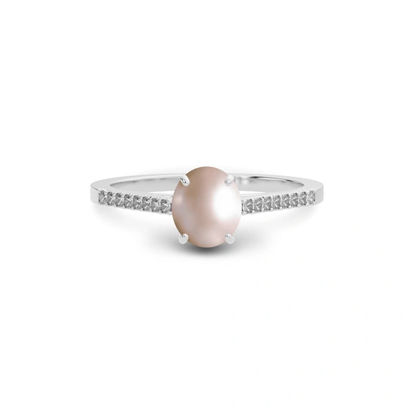 Pearl Platinum Ring R28