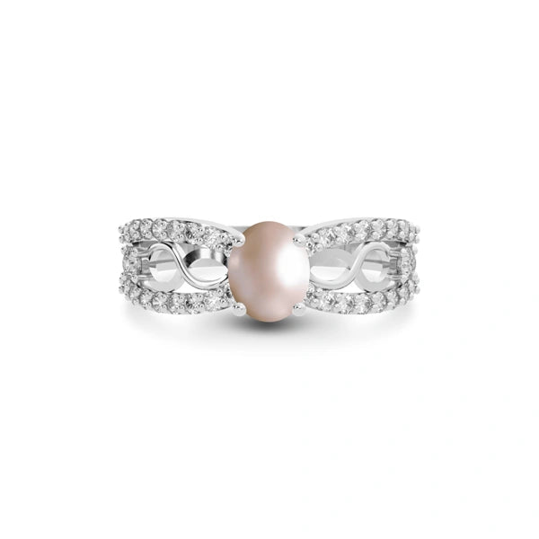 Pearl Platinum Ring R34