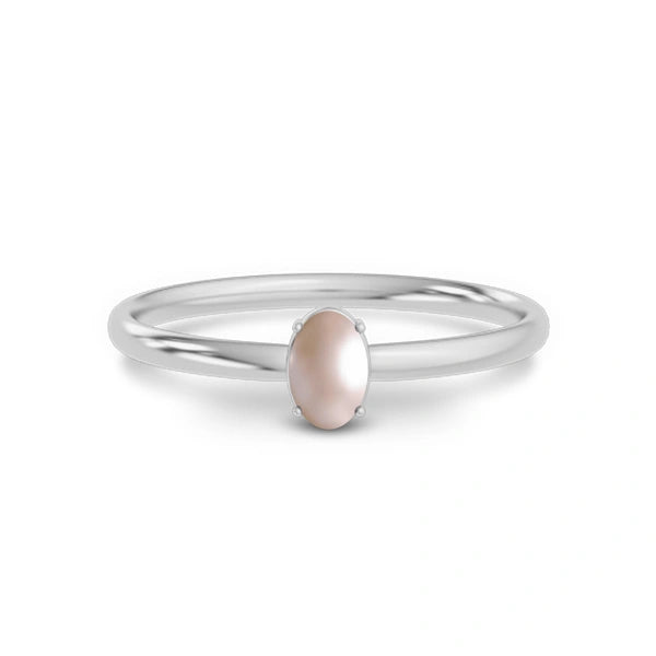 Pearl Platinum Ring R39