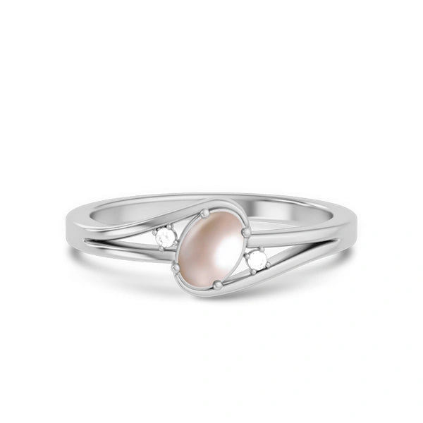 Pearl Platinum Ring R44