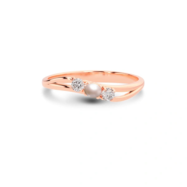 Pearl Rose Gold Ring R1