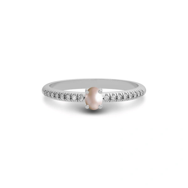 Pearl Sterling Silver Ring R4