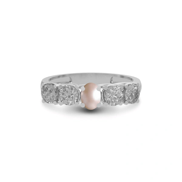 Pearl Sterling Silver Ring R10
