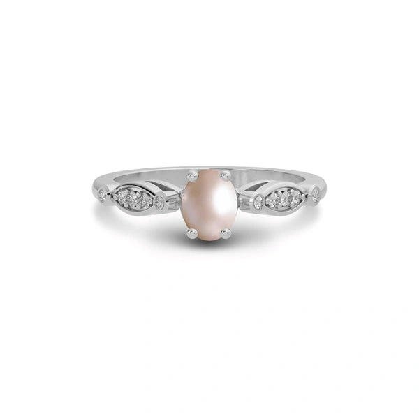 Pearl Sterling Silver Ring R15