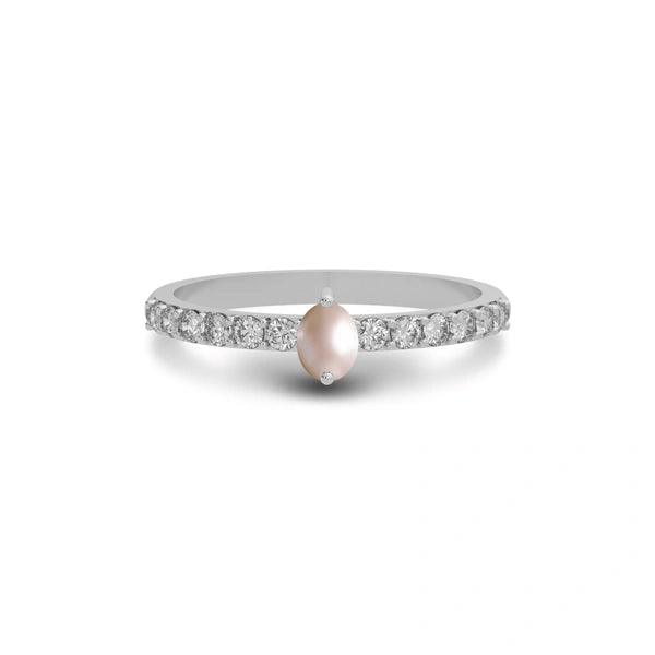 Pearl Sterling Silver Ring R20
