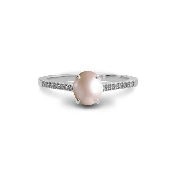 Pearl Sterling Silver Ring R28
