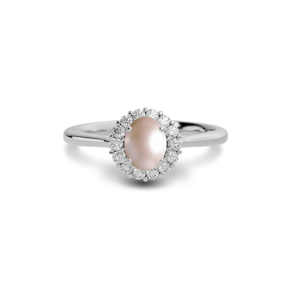 Pearl Sterling Silver Ring R35