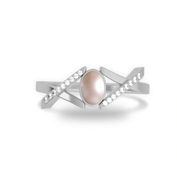 Pearl Sterling Silver Ring R36