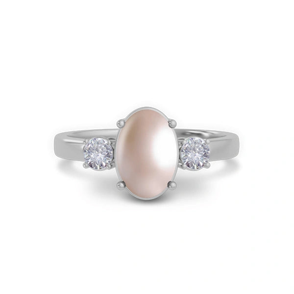 Pearl Sterling Silver Ring R51