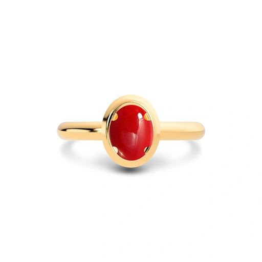 Red Coral Panchdhatu Ring R14