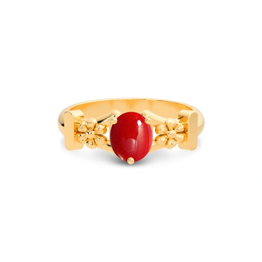 Red Coral Panchdhatu Ring R18