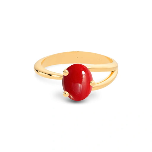 Red Coral Panchdhatu Ring R19