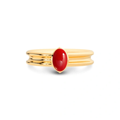 Red Coral Panchdhatu Ring R24