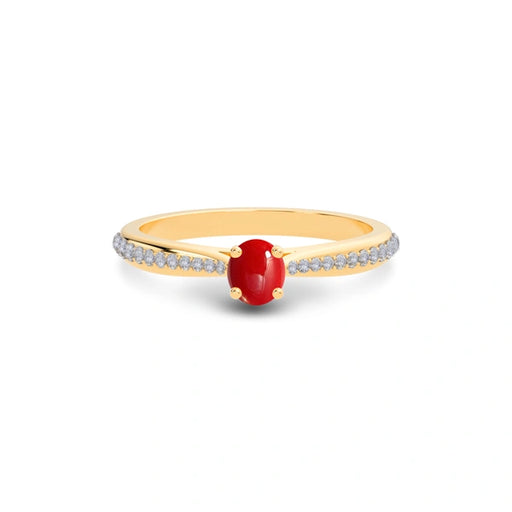 Red Coral Panchdhatu Ring R25