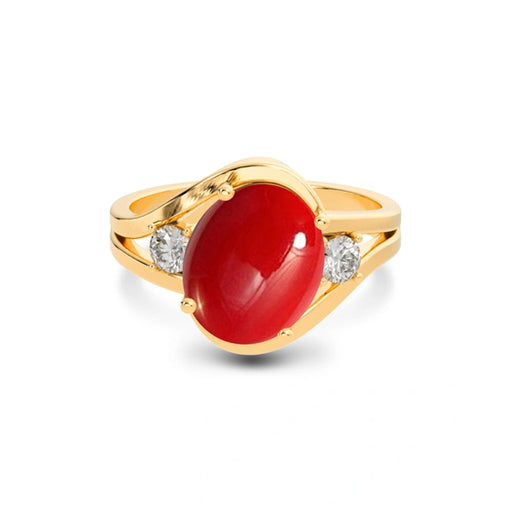 Red Coral Panchdhatu Ring R26