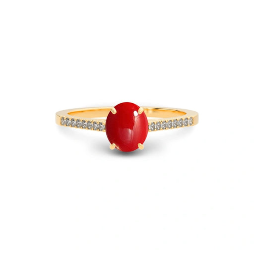 Red Coral Panchdhatu Ring R28