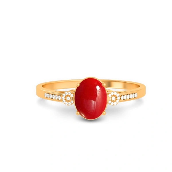 Red Coral Panchdhatu Ring R37
