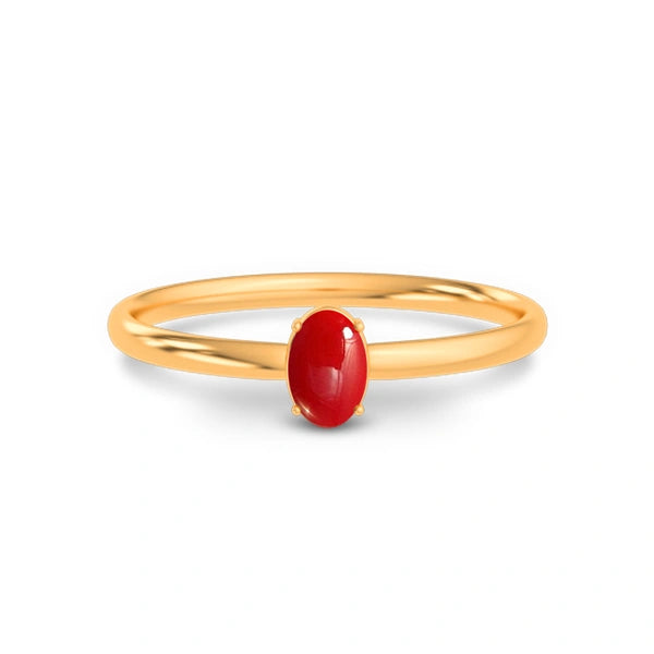 Red Coral Panchdhatu Ring R39