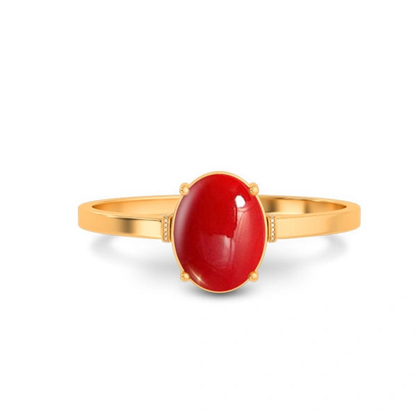 Red Coral Panchdhatu Ring R41