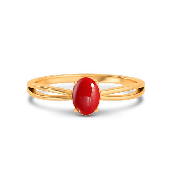 Red Coral Panchdhatu Ring R43