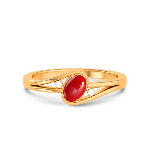 Red Coral Panchdhatu Ring R44