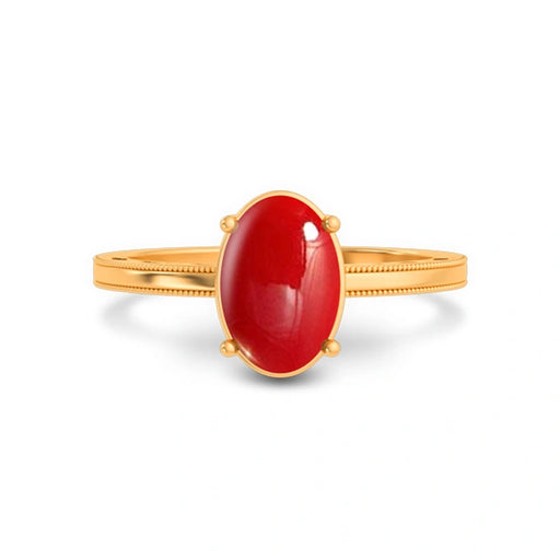 Red Coral Panchdhatu Ring R48