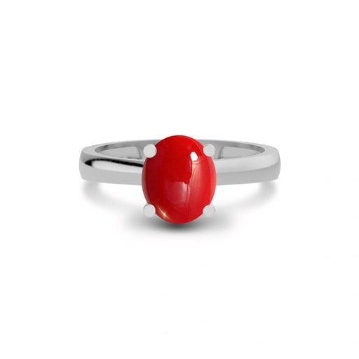 Red Coral Sterling Silver Ring R7