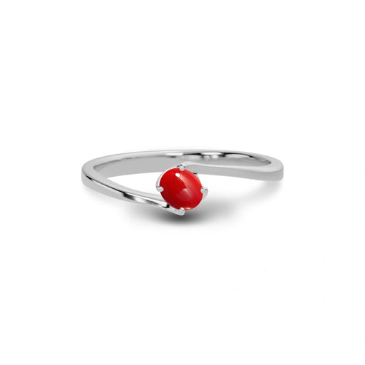 Red Coral Sterling Silver Ring R8