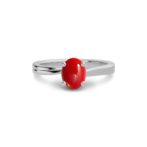 Red Coral Sterling Silver Ring R16