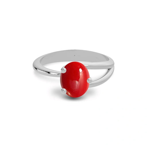 Red Coral Sterling Silver Ring R19