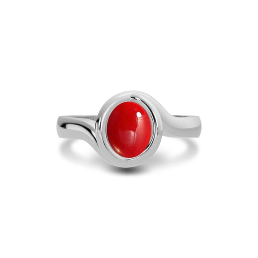 Red Coral Sterling Silver Ring R22