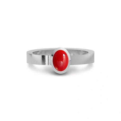 Red Coral Sterling Silver Ring R23