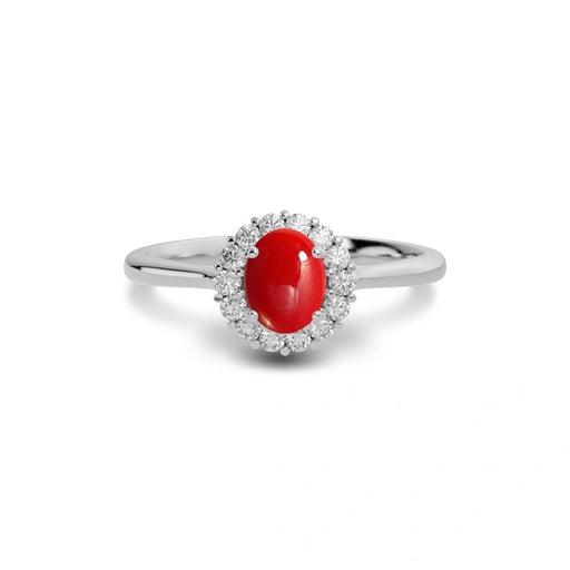 Red Coral Sterling Silver Ring R35