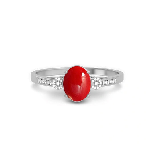 Red Coral Sterling Silver Ring R37