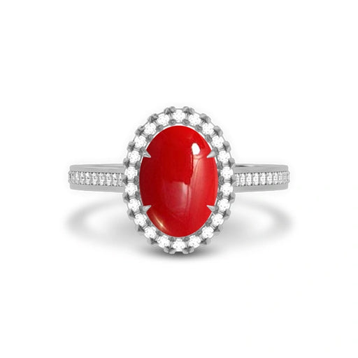 Red Coral Sterling Silver Ring R40