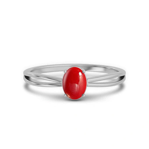 Red Coral Sterling Silver Ring R43