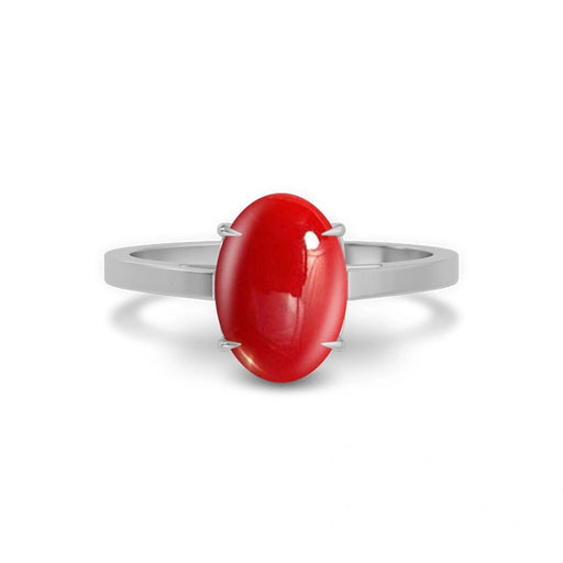Red Coral Sterling Silver Ring R49