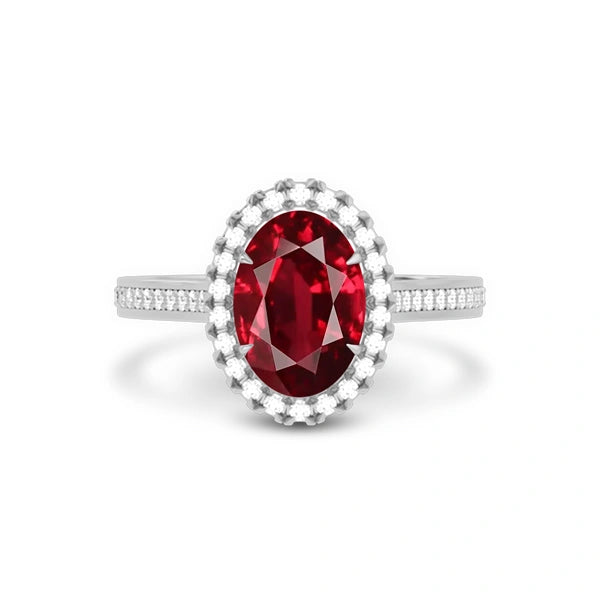 Ruby Platinum Ring R40