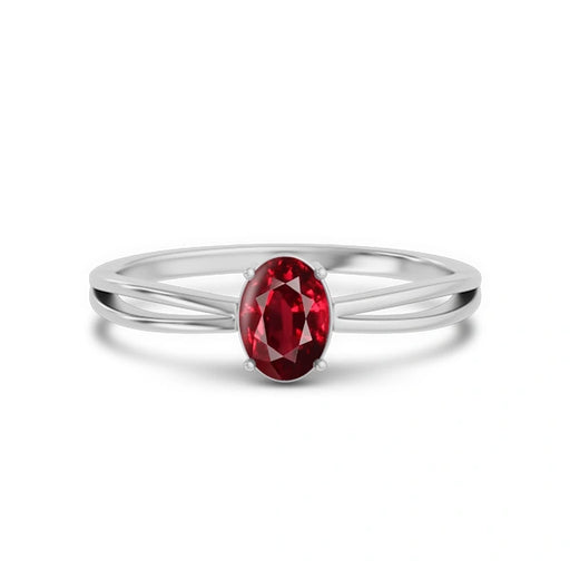 Ruby Platinum Ring R43
